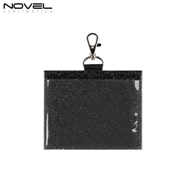 Sublimation Colorful PU Leather Card Holder Business Credit Card Pocket Bag Tag with Metal Buckle