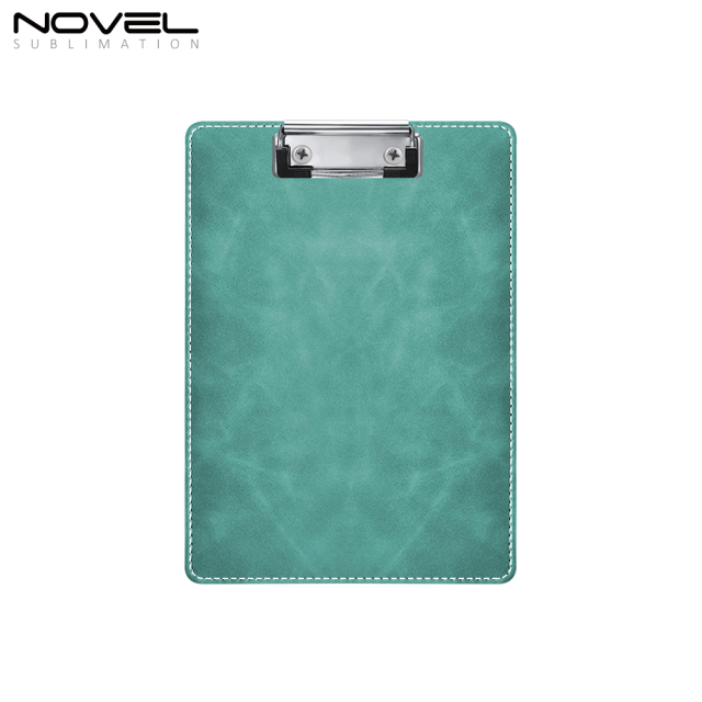 New Style Office PU File Folder Sublimation PU Blank Clip Board with 7 Colors