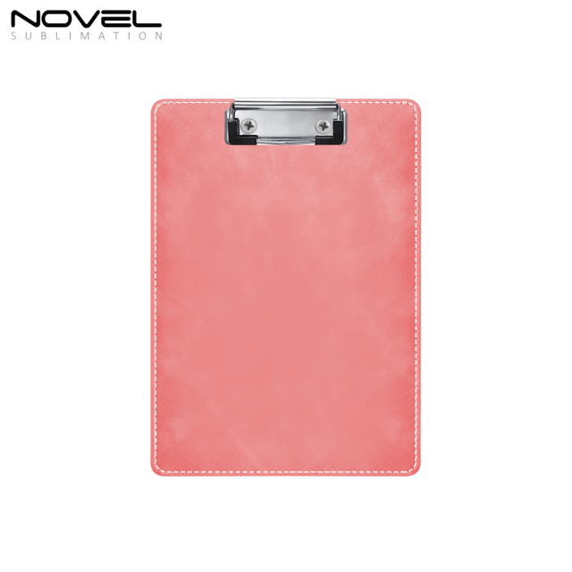 New Style Office PU File Folder Sublimation PU Blank Clip Board with 7 Colors