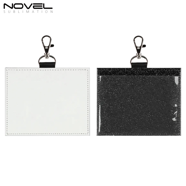 Sublimation Colorful PU Leather Card Holder Business Credit Card Pocket Bag Tag with Metal Buckle