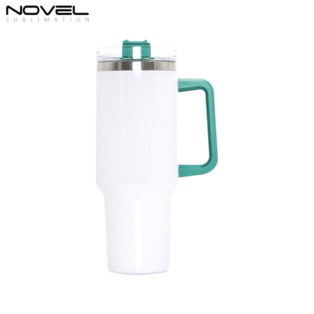 New Arrival 40oz Sublimation Stainless Steel Car Mug with Colorful Handle