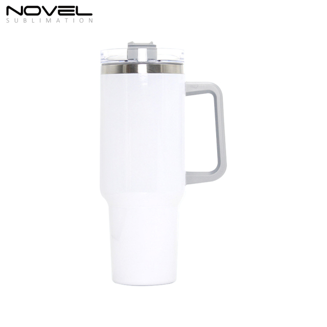 New Arrival 40oz Sublimation Stainless Steel Car Mug 40oz Tumblers with Colorful Handle