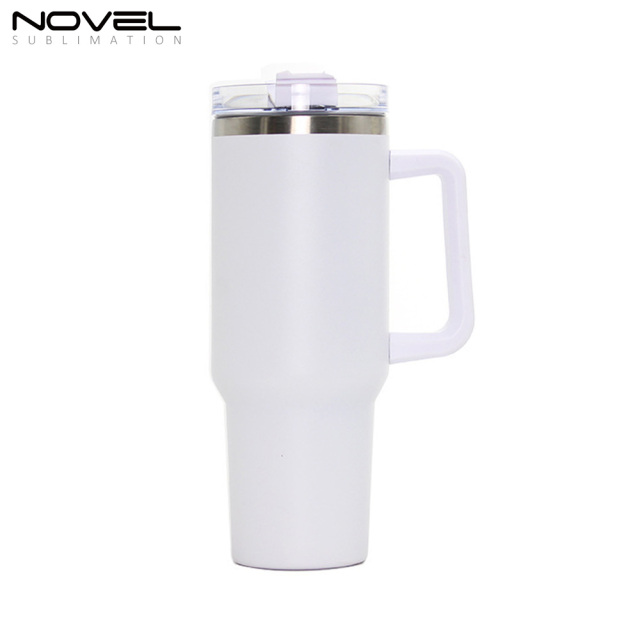 New Arrival 40oz Sublimation Colorful Stainless Steel Car Mug with Handle