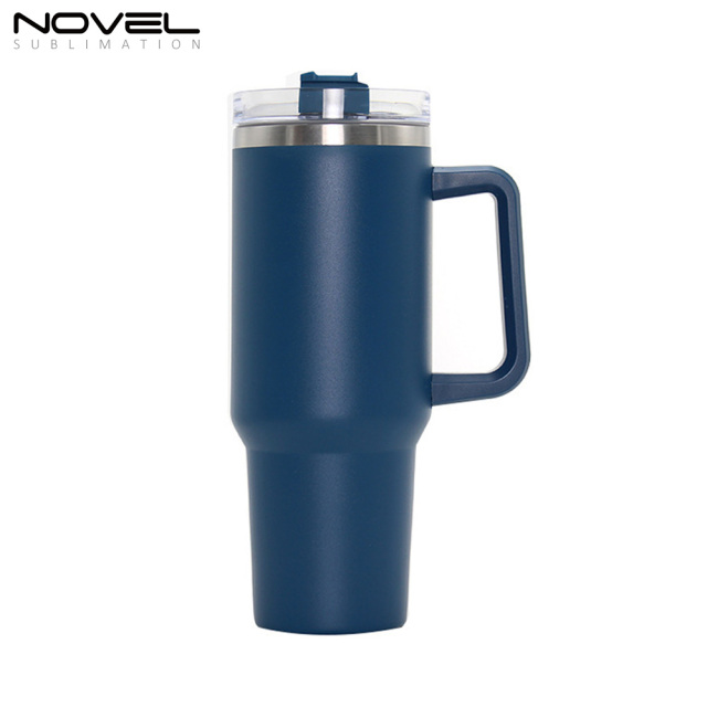 New Arrival 40oz Sublimation Colorful Stainless Steel Car Mug with Handle