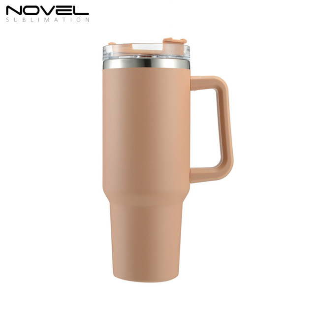 New Arrival 40oz Sublimation Colorful Stainless Steel Car Mug with Handle