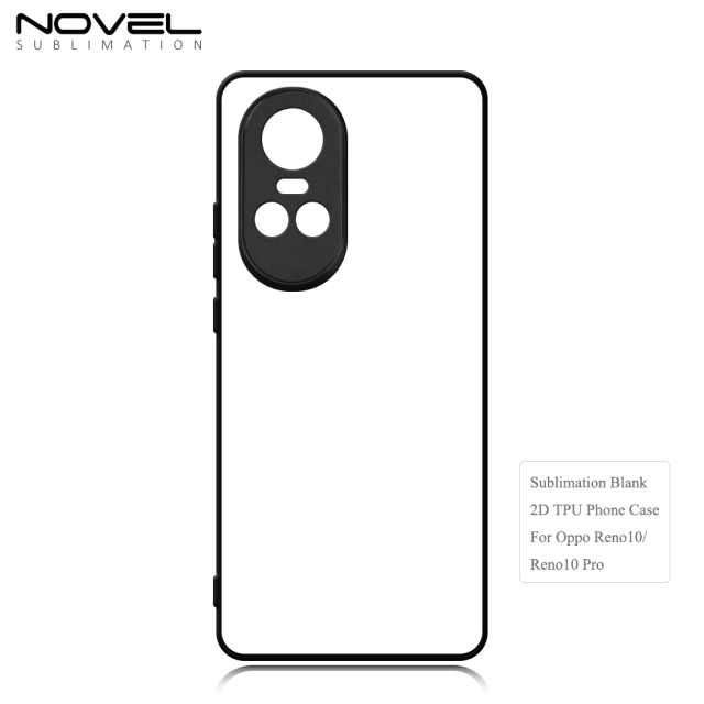 New Arrival Sublimation 2D TPU Phone Case for OPPO Reno 10/Reno 10 Pro DIY Shell With Aluminum Sheet