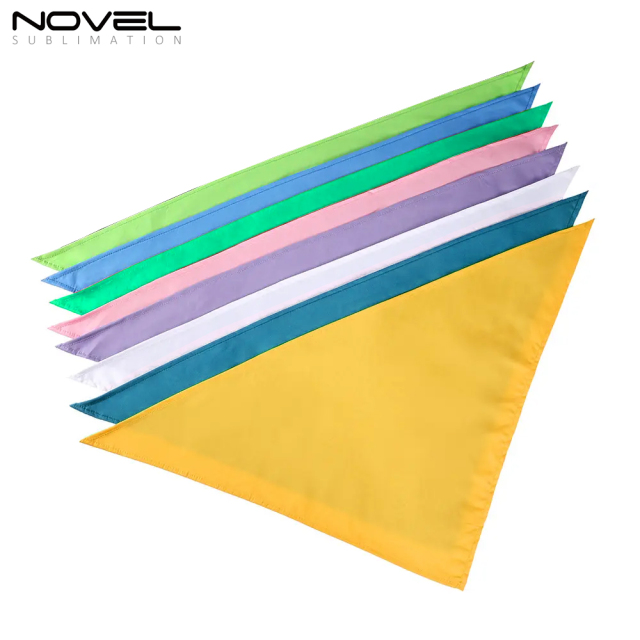 Sublimation Blank Dog Imitation Cotton Heat Transfer Washable Triangle Dog Scarf DIY Sublimation PET Bandana Dog