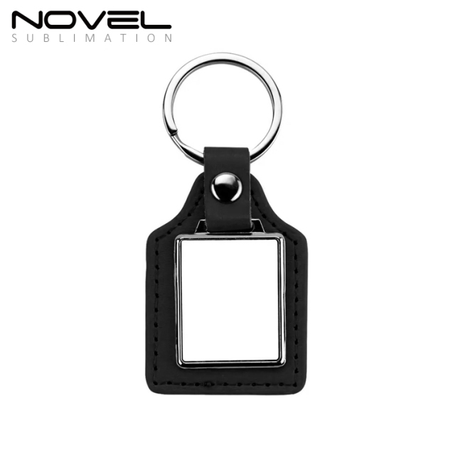 NEW Custom Blank Sublimation PU Back Keychain With Three Shapes