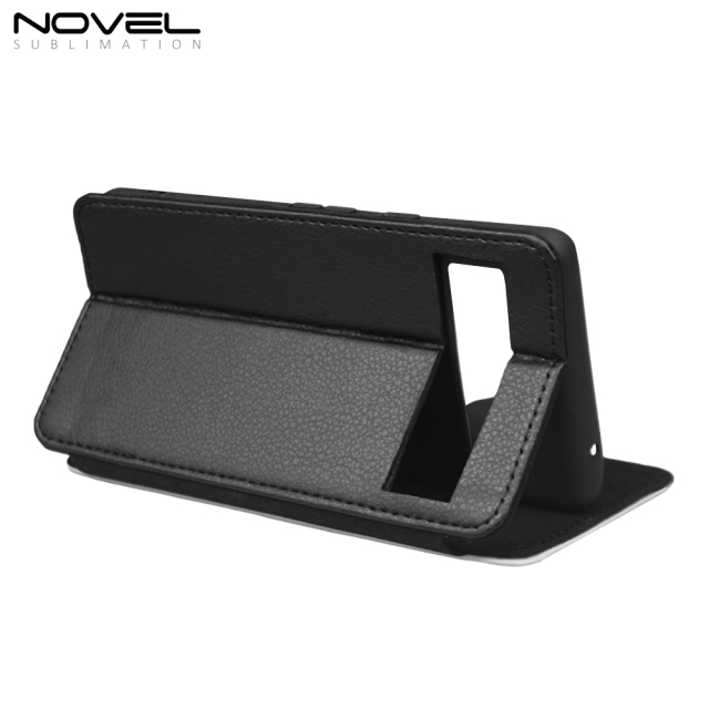 Sublimation Blank PU Leather Flip Phone Case Wallet PC Inside with Card Holder and Stand for Google Pixel 7a Series