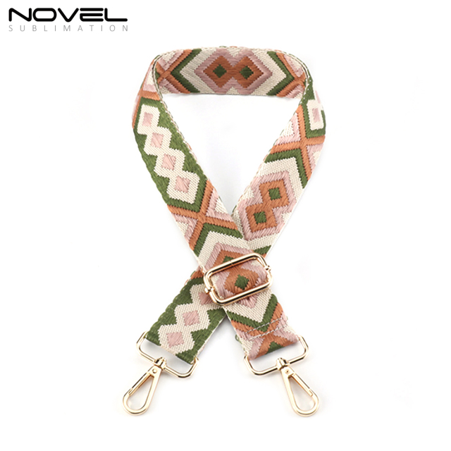 New Arrival Cotton Replacement Crossbody Shoulder Bag Strap Style Multicolor Canvas Crossbody Strap for Handbags