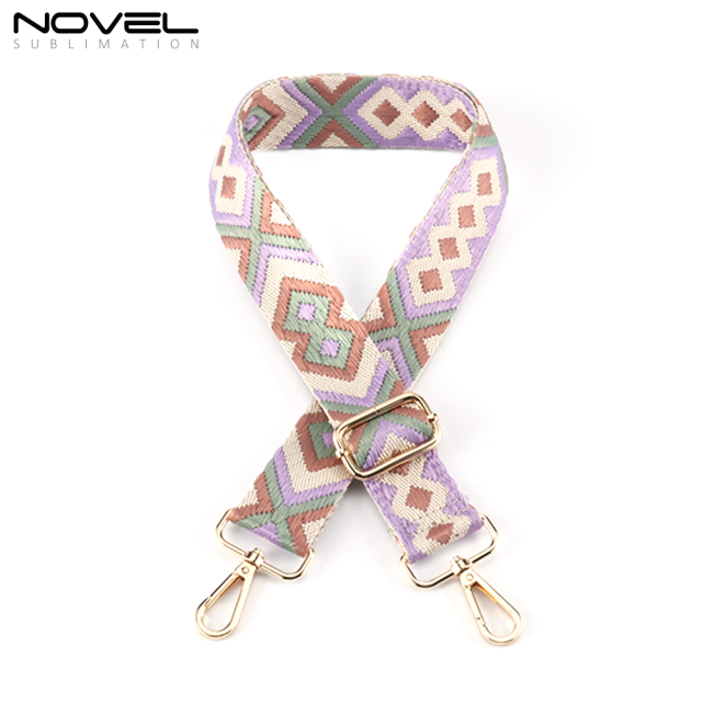New Arrival Cotton Replacement Crossbody Shoulder Bag Strap Style Multicolor Canvas Crossbody Strap for Handbags