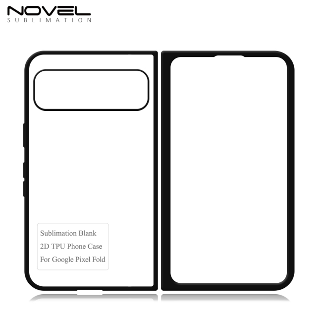 New Arrival Sublimation blank 2D TPU Phone Case for Google Pixel Fold DIY Shell With Aluminum Insert