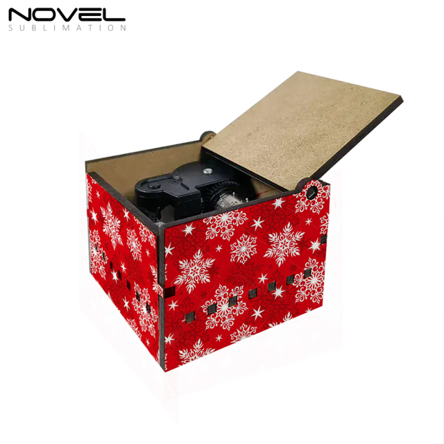 New Arrival Sublimation MDF Music Box Blank DIY Xmas Gift Custom Gift