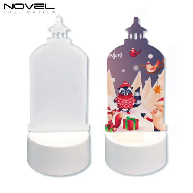New Arrival Sublimation Acrylic LED Night Light with 2 Shapes Christmas Decoration Blank Pendant Lights