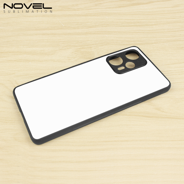 Smooth Sides!!! Sublimation Blank 2D TPU Phone Case Cover With Metal Insert For Redmi Note 12 Turbo