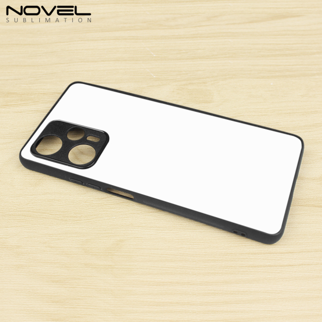 Smooth Sides!!! Sublimation Blank 2D TPU Phone Case Cover With Metal Insert For Redmi Note 12 Turbo