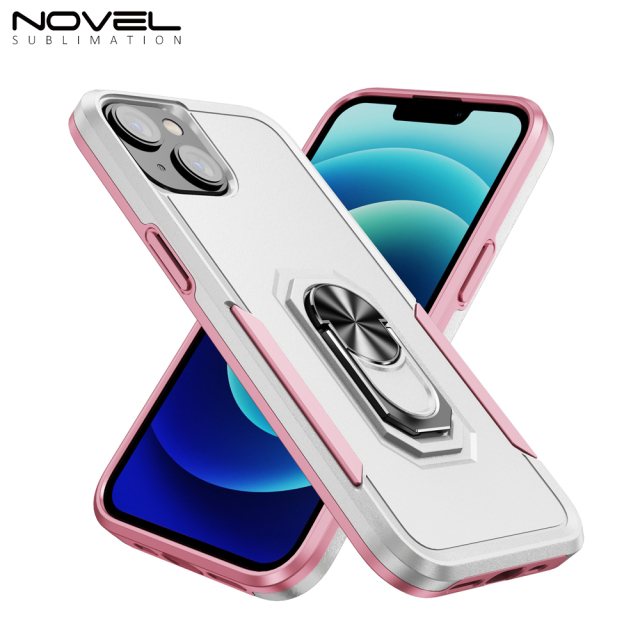 New 2-in-1 Phone with Bayer Material Magnetic Ring Car Phone Case for iPhone Series