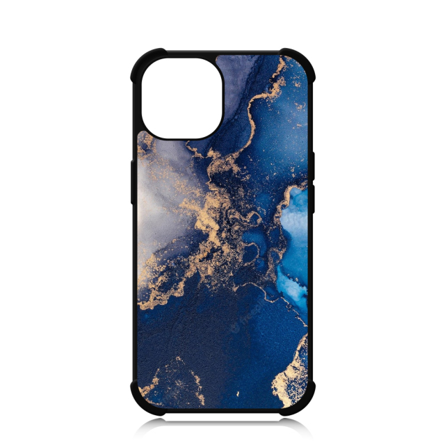 Strong Protection! For iPhone 15 Series Four Corner Anti-drop 2D TPU Phone Case Cover With Metal Insert For Sublimation Printing