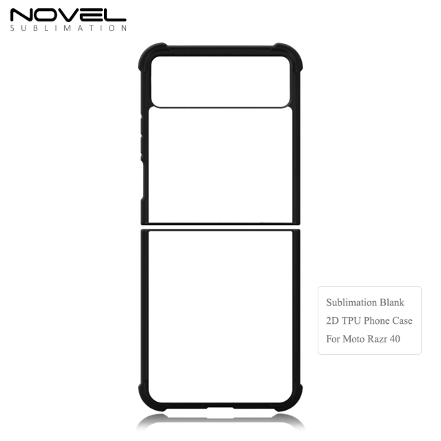 New Arrival Sublimation Blank 2D TPU Phone Case for MOTO Razr 40 Series DIY Shell With Aluminum Insert