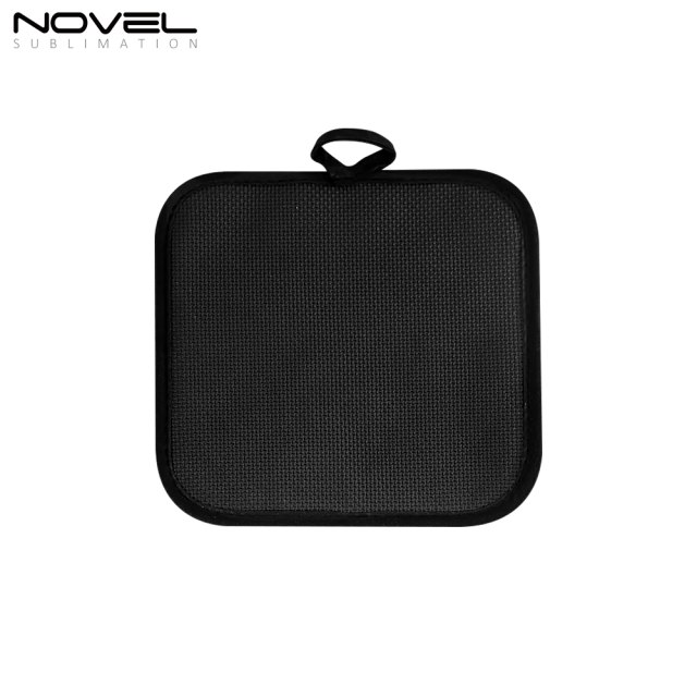New Arrival Sublimation Blank Cotton Linene Heat Insulation Mat with Black Overlock