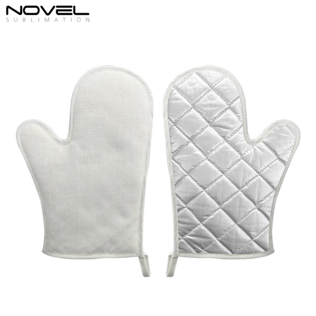 Sublimation DIY Linen Heat Resitant Gloves with Overlock Design