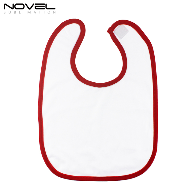 Sublimation Colorful Polyester and Cotton Baby Bibs With Velcro Fastening