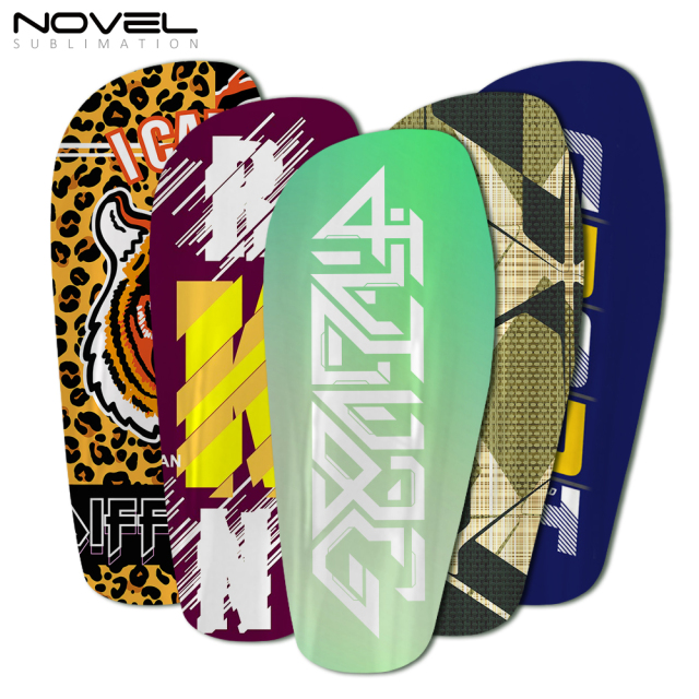 Sublimation Carbon fibre Shin Pads 3D Blank Soccer Shin Guards