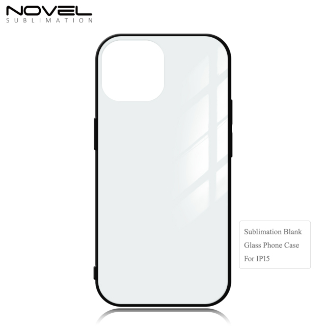 Sublimation TPU Tempered Glass Case Cover For iPhone 15 Series