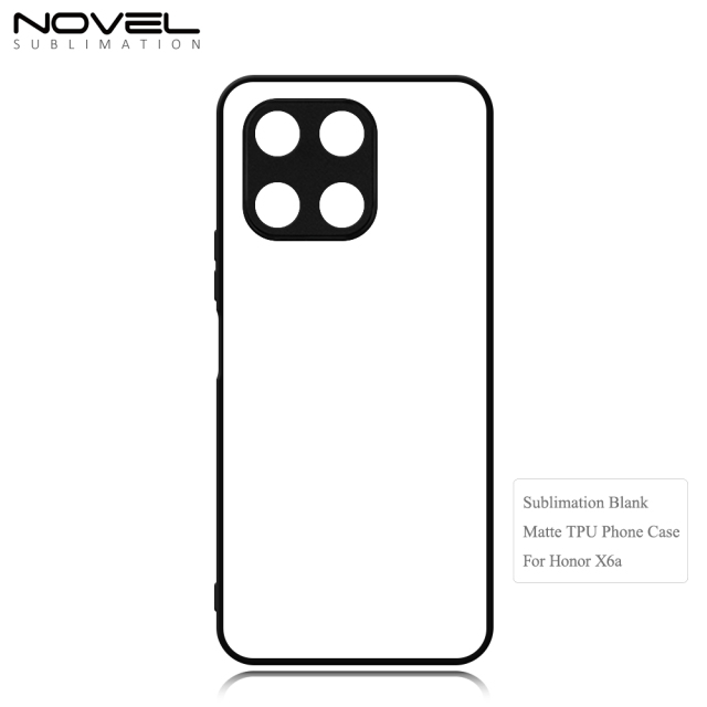Smooth Sides!!! For Huawei Honor X6a,X8 5G Sublimation 2D TPU Cell Phone Case Cover With Aluminum Sheet