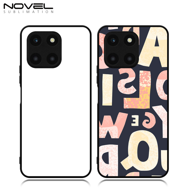 Smooth Sides!!! For Huawei Honor X6a,X8 5G Sublimation 2D TPU Cell Phone Case Cover With Aluminum Sheet