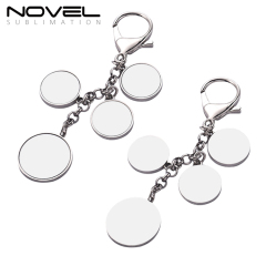 Sublimation Metal Keyring Custom Charms Set Keychain Family Photo Keychain Tag