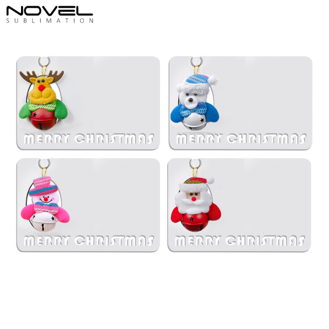 New Arrival MDF Sublimation Blanks Christmas Photo Frame with Christmas Doll