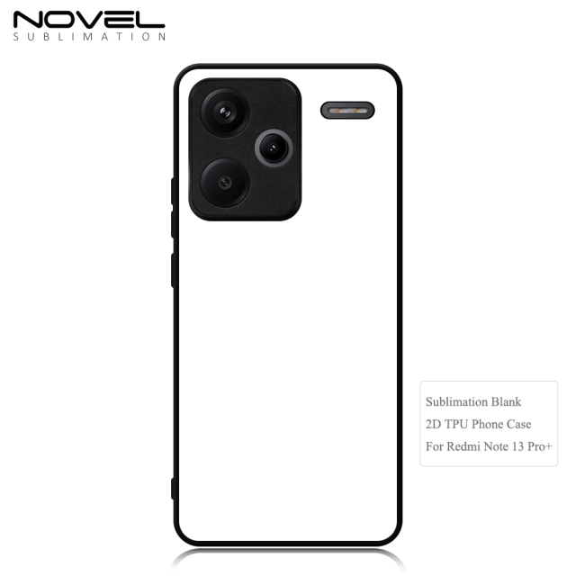 For Redmi Note 13 Pro + DIY Logo Sublimation Blank 2D TPU Phone Case With Aluminum Insert