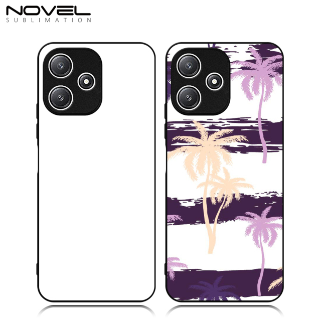 Smooth Sides!!! Sublimation Blank 2D TPU Phone Case Cover With Metal Insert For Redmi Note 12 R/Redmi 12 5G