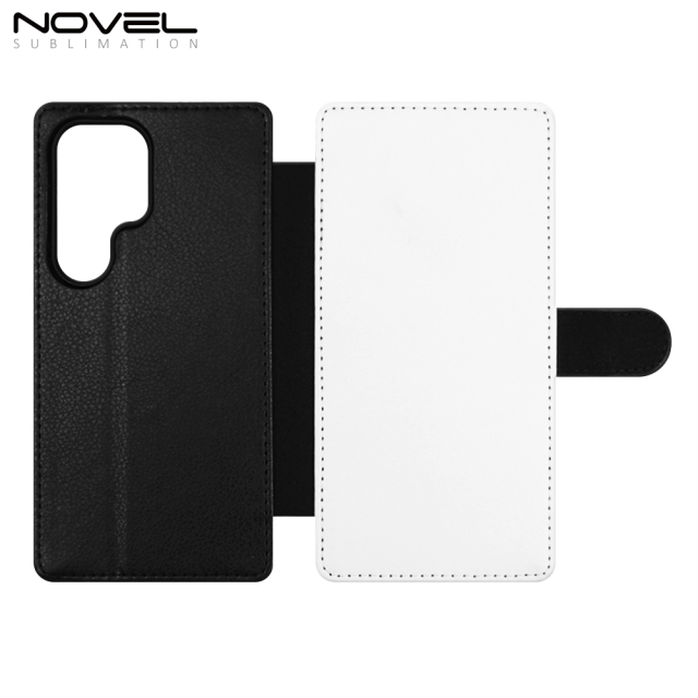 Sublimation Wallet Case For Galaxy S24,S23,S Series Magnetic PU Leather Flip Phone Cover For Heat Transfer Printing
