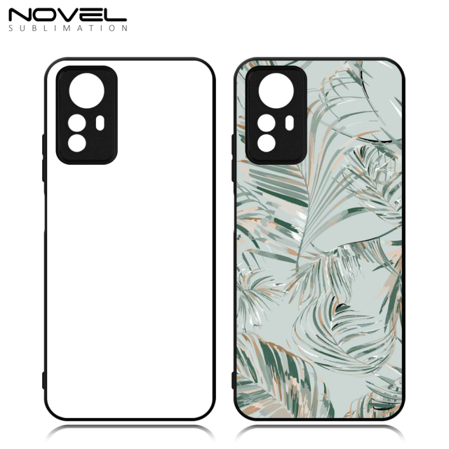 Smooth Sides!!! Sublimation Blank 2D TPU Phone Case Cover With Metal Insert For Redmi Note 12 R/Redmi 12 5G,Note 12S 4G