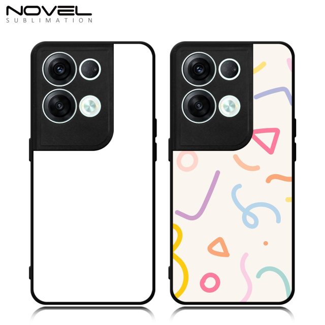 Smooth Sides!!! For OPPO Reno 9 Pro Plus Sublimation Blank DIY Soft TPU Sides Hard PC Back Phone Cover With Aluminum Sheet