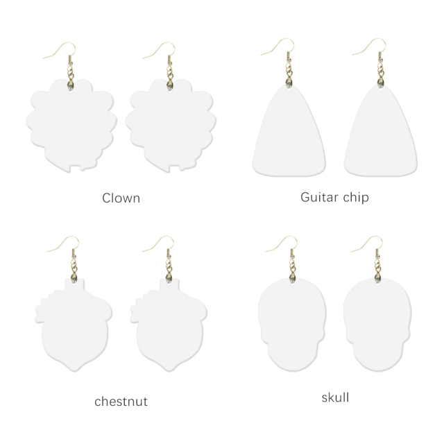 Sublimation Earrings Blank MDF Halloween Ghost Ear Rings Customized Earrings for Making DIY Craft