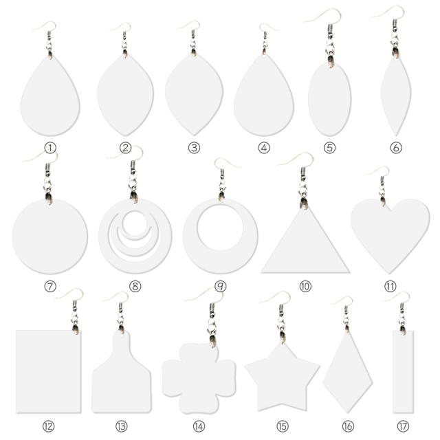 Sublimation Earrings Blank MDF Ear Rings Customized Earrings for Making DIY Craft