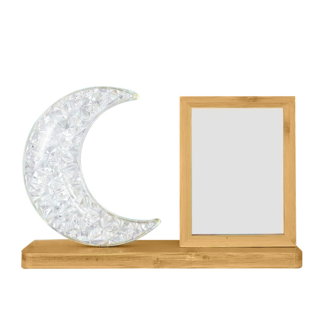 New Arrival Atmosphere Light Photo Frame Table Setting Bamboo Crafts Sublimation Blanks Aluminum Photo Frame