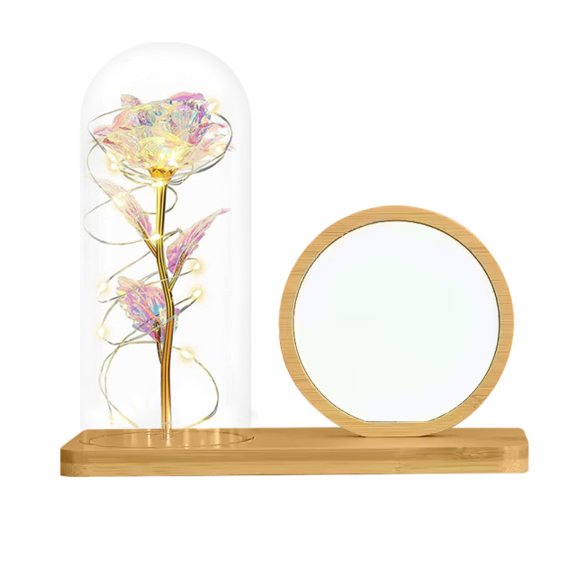 New Arrival Atmosphere Light Photo Frame Table Setting Bamboo Crafts Sublimation Blanks Aluminum Photo Frame