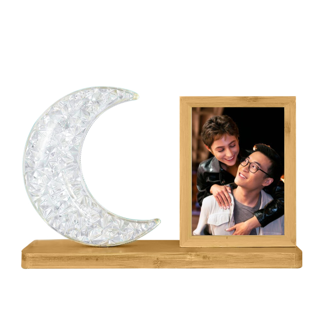 New Arrival Atmosphere Light Photo Frame Table Setting Bamboo Crafts Sublimation Blanks Aluminum Photo Frame