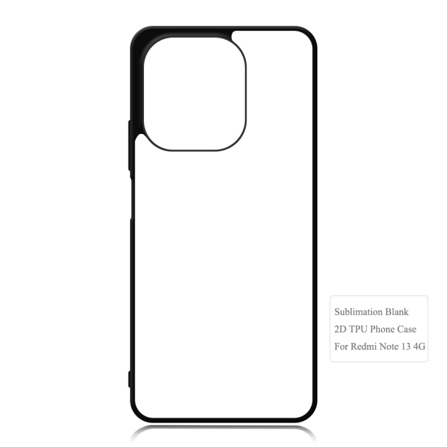 For Redmi Note 13 4G,Redmi Note 13 Pro + DIY Logo Sublimation Blank 2D TPU Phone Case With Aluminum Insert