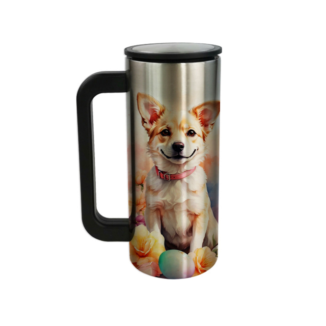Sublimation Black Handle Stainless Steel 350ml Cup Mug-White and Silver Available
