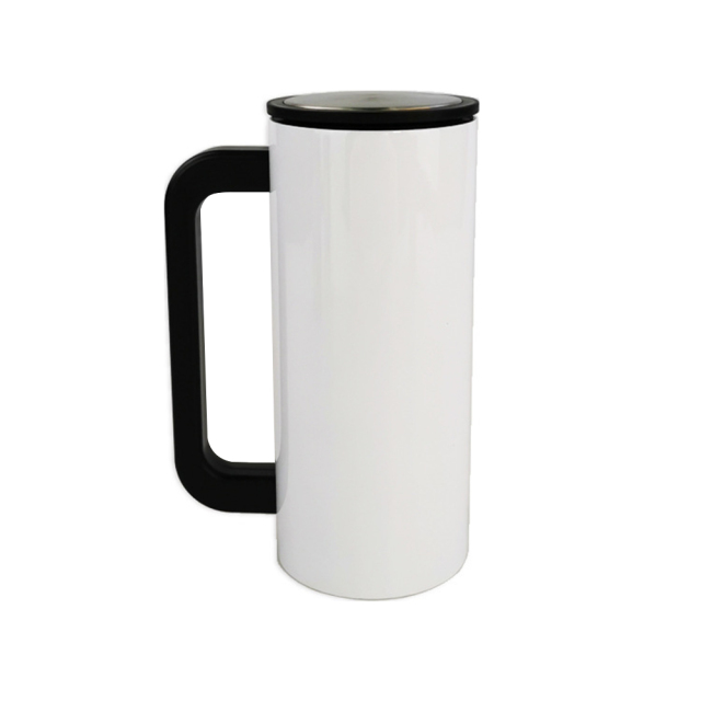 Sublimation Black Handle Stainless Steel 350ml Cup Mug-White and Silver Available