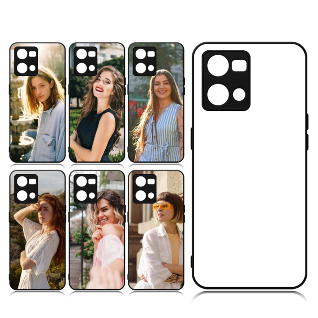 Smooth Sides!!! For OPPO Reno 7 4G,Reno 9 Pro Plus Sublimation Blank DIY Soft TPU Sides Hard PC Back Phone Cover With Aluminum Sheet