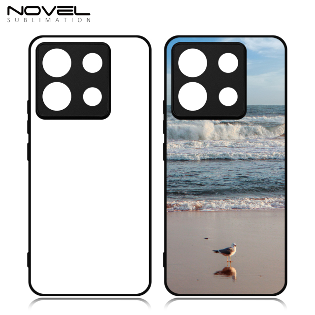 For Redmi Note 13 4G,Redmi Note 13 Pro DIY Logo Sublimation Blank 2D TPU Phone Case With Aluminum Insert