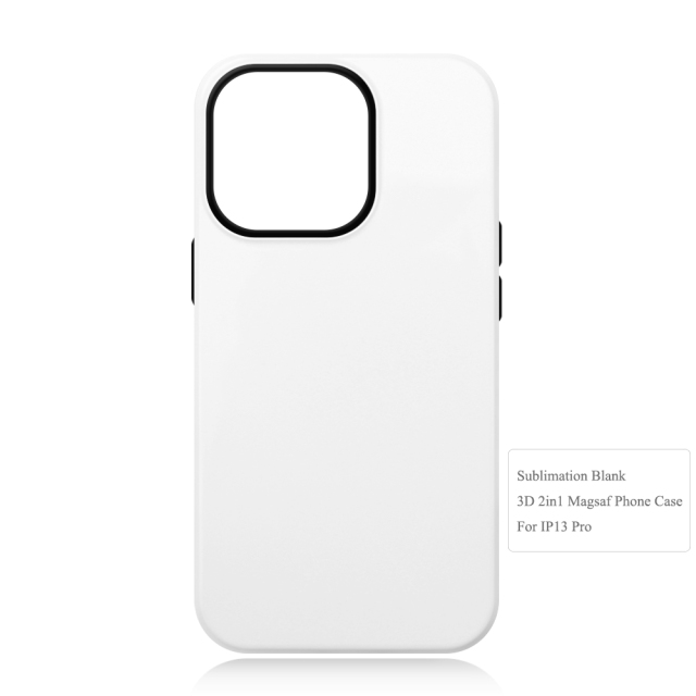 New arrival Sublimation 3D 2in1 Magsafe Phone Case For iPhone 13,14,15 Series Support Wireless Charging