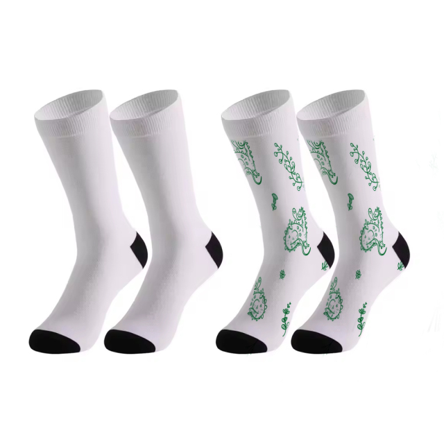 Sublimation White Socks Polyester Socks Blank Heat Transfer Socks