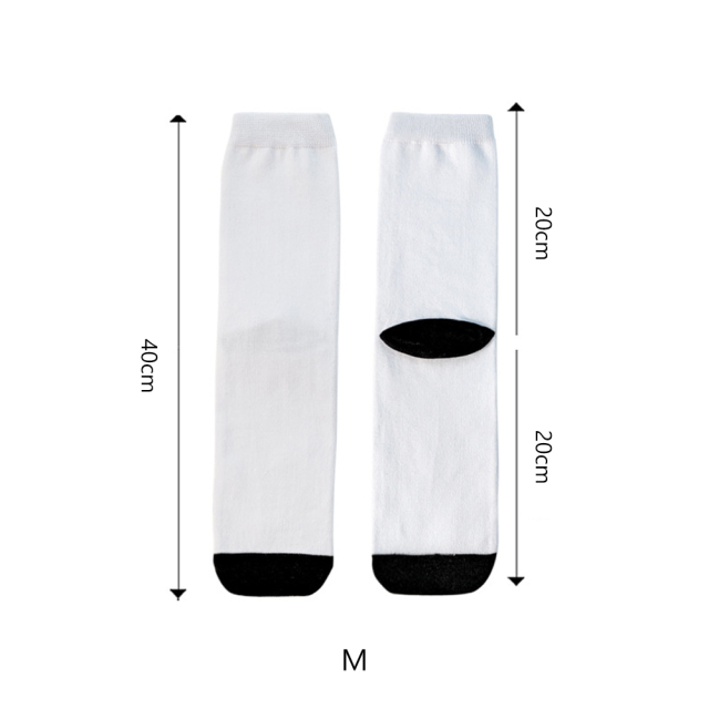 Sublimation White Socks Polyester Socks Blank Heat Transfer Socks